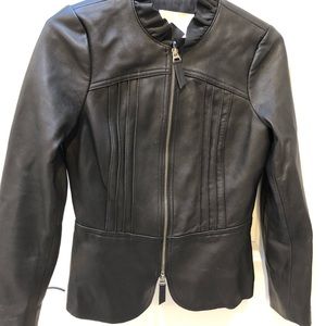Rebecca Taylor black lambs leather jacket in size 0